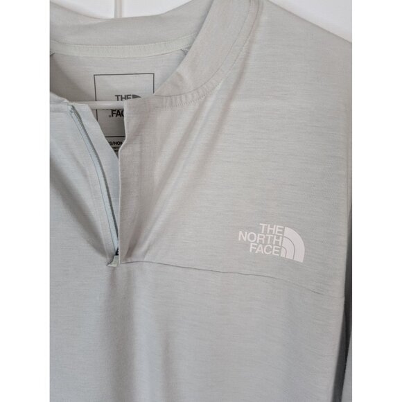 The North Face Mens Long-Sleeve Quarter-Zip Pullover M Gray - Picture 4 of 6